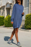Joskaa Hooded Solid Knee Length Dress