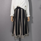 Joskka New 2023 Women's Autunm Winter Skirt Knitted Elegant High Waist Fashionable Retro Warm Wild Vintage Fare Lady Long Skirts