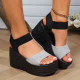 JOSKAA Summer Women's Platform Wedge Sandals New in Elegant Comfortable Fashion Orthopedic Flat