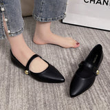 JOSKAA Women's Shoes Pumps Low Heel Mary Jane Elegant Casual Sandals Moccasin Korean Black Luxury Shallow New in On Offer Free Shipping