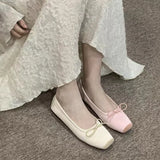 JOSKAA Women's Ballet Flats Shoes Woman Spring Summer 2024 Casual Barefoot Pink Fashion Elegant Sweet Socofy Ballerina Party on Offer
