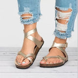 JOSKAA Women Platform Sandals Ladies Outdoor Sport Summer Sandal Leather Flat Slipper Female Flip Flop Casual Beach Shoes