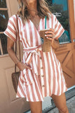 Joskaa Slim-fit Sexy Striped Strappy Dress