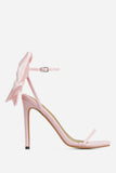 JOSKAA 2024 Fashion Woman shoes girls shoesBow Ankle Strap High Heels