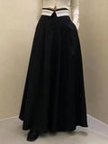 JOSKAA 2024 New Skirt Fashion Flip High-waist Suits Dress Skirt