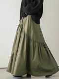 JOSKAA 2024 New Skirt Fashion All-Match Retro Wave High Waist Skirt