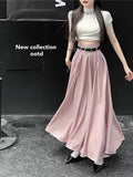 JOSKAA 2024 New Skirt Fashion Short T-Shirt&High Waist Suit Skirt 2 Sets