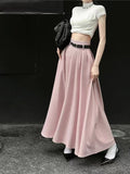 JOSKAA 2024 New Skirt Fashion Short T-Shirt&High Waist Suit Skirt 2 Sets