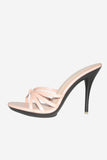 JOSKAA Woman Elegant high heel Hot Pink Pointed Toe Stiletto Sandals