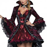 Halloween Joskaa Witch Vampire Zombie Costume Demon Queen Earl European Noble Court Costumes For Women Cosplay Party Carnival
