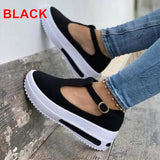 Back to College丨Women Shoes Summer Pumps Chunky Mid Heels Plus Size Breathable Mesh Sneaker Wedges Shoes Female Mujer Sapato Feminino