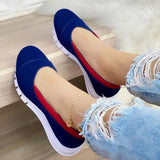 Ladies Handmade Solid Color Women Shoes Classic Casual  Flat Heel Shoes Comfortable Non-slip Fashion Zapatos De Mujer Sneakers