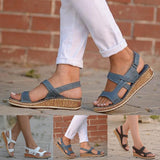 JOSKAA Women's Large Size 43 Sandals Summer Female Low Heel Wedge Casual Platform Sandals Fashion Ladies Open Toe Sandals Footwear