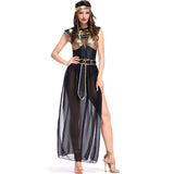 Halloween Joskaa Adult Sexy Halloween Cosplay Greek Goddess Egyptian Queen Cleopatra Costume Women PU Leather Masquerade Party Dress
