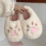 2022 Winter Women Slipper Cat Claw Cotton Home Slippers Warm And Non Slip Indoor Household Plush Slipper For Female