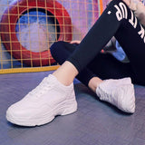Joskaa Spring Fashion Women Casual Shoes Leather Platform Sport Shoes Woman Sneakers Ladies White Trainers Chaussure Femme Sneaker