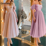 Joskaa Party Evening robes de soirée Prom Women Midi Corset Dress Backless Vintage Off Shoulder Ball Gowns