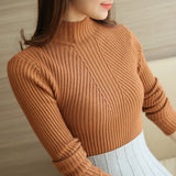 Joskaa Winter Turtleneck Pullovers Fashion Womens Sweaters  Solid Long Sleeve White and Black Tops Sweaters Femme Clothing 5218 50