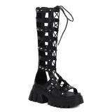 Joskaa New Trends Dropship Gladiator Sandals Comfy Walking Chunky Heels Summer Leisure Platform Sandals Shoes Women Big Size 43