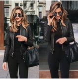 Autumn And Winter New Solid ColorJacket Women's PU Leather Warmth Fashion Long-Sleeved Jacket Thickening Women