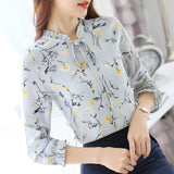 Joskaa New spring autumn Korean Slim Formal Commuter Solid Color Long-sleeved Shirt blouses Career Women Strand Collar Tops 288J