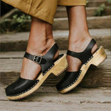 Joskaa Women Wedge Sandals Female Platform Mid Heel Sandal Back Strap Casual Shoes Ladies Sandals Womens Shoes Plus Size