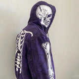 Joskaa EOENKKY Men's Fashion Hi Street Cardigan Hoodies Skull Painted Streetwear Sweatshirts Hip Hop Graffiti Hoody Tops Size S-4XL