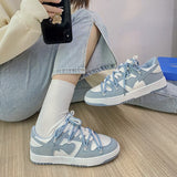 Halloween Joskaa Women Vulcanize Shoes Autumn New Fashion Casual Color Matching Thick Sole Shoes Lace Up Sneakers Ladies Flats