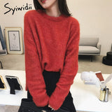 Sweater women Cashmere pullover knit winter clothes korean  oversized sweater Batwing Sleeve Solid Casual fashion 2021