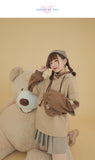 Joskaa Harajuku Aesthetic Bear Anime Hoodie Women Korean Kawaii Crewneck Long Sleeve Oversized Streetwear Kpop Fall Winter Clothes Tops