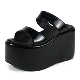 Joskaa Sorphio Ins Platform New Summer Sandals For Woman Black Size 35-43 Slipper Hot Sale Thick Soled Comfy Open High Heels Shoes