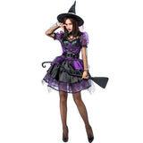 Halloween Joskaa Halloween Sexy Purple Evil Witch Cosplay Costume Masquerade Carnival Party Vampire Queen Fantasia Dress Uniform