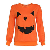 Halloween Joskaa Hot Sale Women Halloween Pumpkin Print Long Sleeve Sweatshirt Pullover Tops Blouse Shirt Female Casual Hoodies Tracksuit