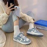 Halloween Joskaa Women Vulcanize Shoes Autumn New Fashion Casual Color Matching Thick Sole Shoes Lace Up Sneakers Ladies Flats