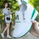 Joskaa New Women Wedges Casual Shoes Woman Height Increasing Breathable Women Sneakers Flats Trainers Shoes Platform Sneakers W38