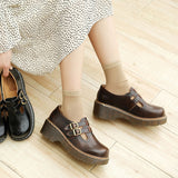 Joskaa Japanese Literary Retro Lolita Women Pumps Mary Janes Shoes Round Toe Student Girl Platform T-Strap Buckle Bullock Shoes 1119