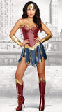 Halloween Joskaa Adult Leatherette Wonder Woman Costume Women Halloween Party Movie Justice Fantasia Fancy Dress League Superhero Superwomen