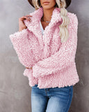 Christmas Gift Fashion Long Sleeve Warm Plush Lamb Fur Jacket Women 2021 Autumn Winter Casual Pink Faux Fur Coat Plus Size Coats Hiver Femme