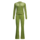 HEYounGIRL Casual Velvet Crop Top Winter Jacket Women Green Pink Zip Up Hoodies Coats Ladies Fashion Skinny Overcoat Streetwear