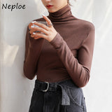 Christmas Gift Pile Half High Collar Women's Sweater Autumn Slim Knit Sweater for Women Bottoming Top Long Sleeve Knitted Pullovers 2021