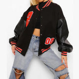 Joskaa Spring And Autumn Vibe Style Baseball Uniform New Bomber Jacket For Women Fashion Retro Clothes Streetwear Oversized Coat