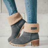 Women Winter Fur Warm Snow Boots Ladies Warm wool booties Ankle Boot Comfortable Shoes plus size 35-43 Casual Women Mid Boots 1118