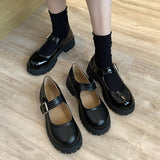 Joskaa Lolita Shoes Patent Leather Mary Janes Shoes New Women Platform Shoes Buckle Girls Thick Sole Ladies Shoes