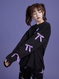 Joskaa Deeptown Gothic Streetwear Black Graphic Hoodies Women Harajuku Oversized  Sweatshirts Loose Casual Long Sleeve Tops E-Girl Y2K