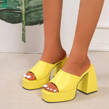 Joskaa Women's Designer Sandals 2022 Summer New Fashion Open Toe Chunky Heel Platform Shoes 35-43 Big Size   Party Wedding Pumps