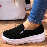 JOSKAA   - New Flats Shoes Platform Sneakers Women Sport Wedges Fashion Ankle Casual Running Female Spring Autumn Designer Mujer Shoes