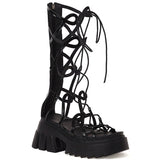 Joskaa New Trends Dropship Gladiator Sandals Comfy Walking Chunky Heels Summer Leisure Platform Sandals Shoes Women Big Size 43