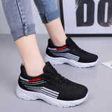 Joskaa Spring Autumn Women Sport Shoes Casual Breathable Mesh Platform Sneakers Woman Lace Up Comfortable Soft Walking Shoes Femme