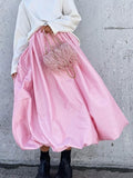 Joskka High Waist Skirt Women 2023 Spring Elegant Fashion Solid Tutu Skirts Femme Retro Simple New Fall Dress