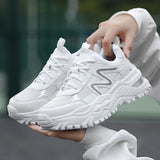 Joskaa  Women White Chunky Sneakers Vulcanize Shoes Plus Size 35-43 Female Platform Running Sneakers Ladies Black Casual Shoes